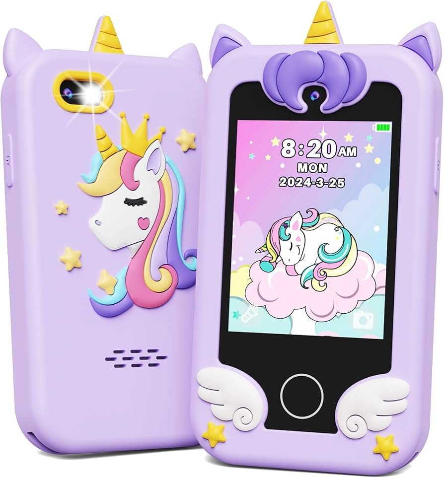 KOKODI Kids Smart Phone Toys, Birthday Gifts Unicorn Toddler Play Phone for Girls 3-10, Touchscre... | Amazon (US)