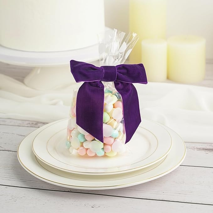 AIMUDI Purple Velvet Bows 4.5" Purple Christmas Bows for Tree Premade Purple Bows for Wreaths Twi... | Amazon (US)