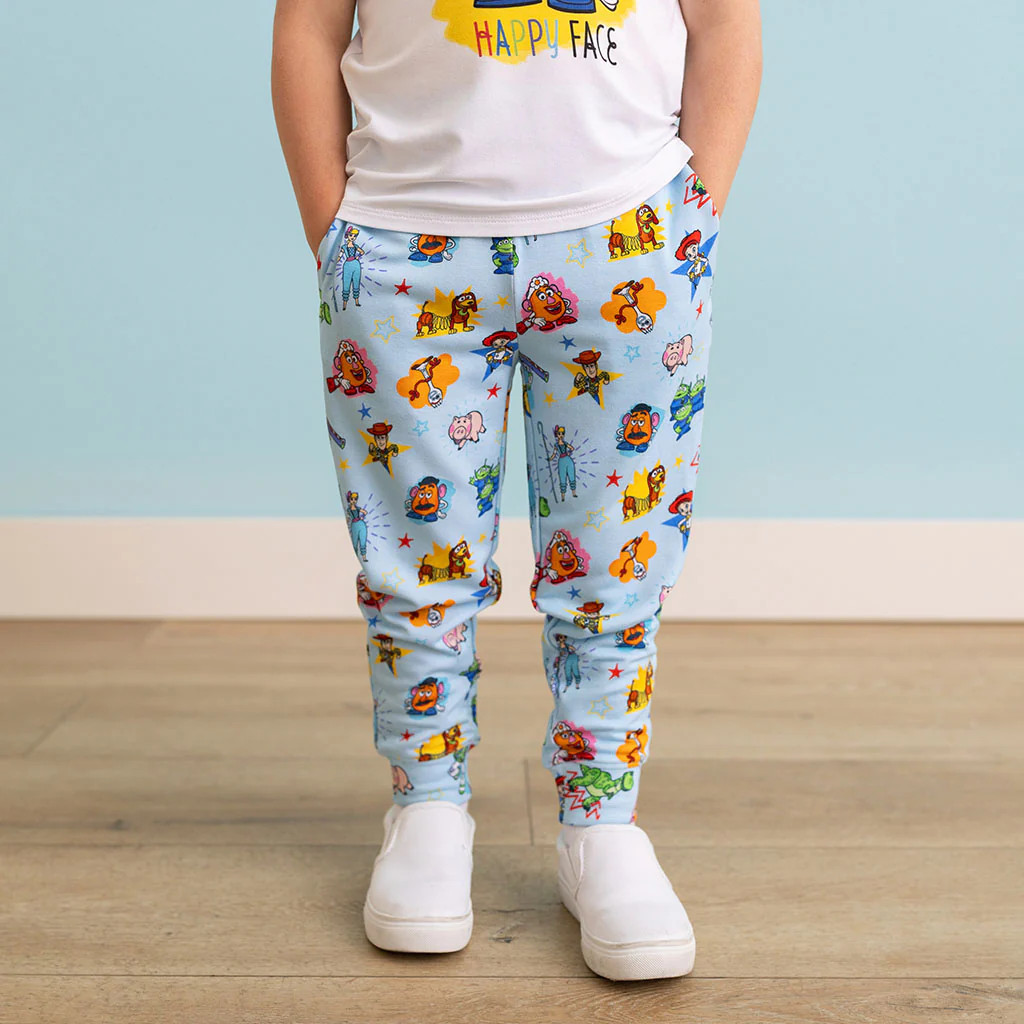 Character Blue Dance Disney Toy Story Time French Terry Joggers | Posh Peanut\u00ae | Posh Peanut