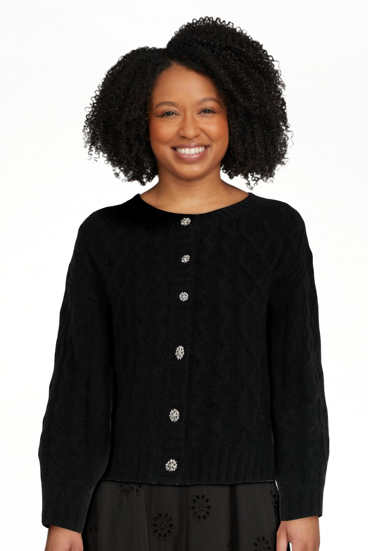 Free Assembly Women's and Women's Plus Cropped Cable Cardigan Sweater, Midweight, Sizes XS-4X - W... | Walmart (US)