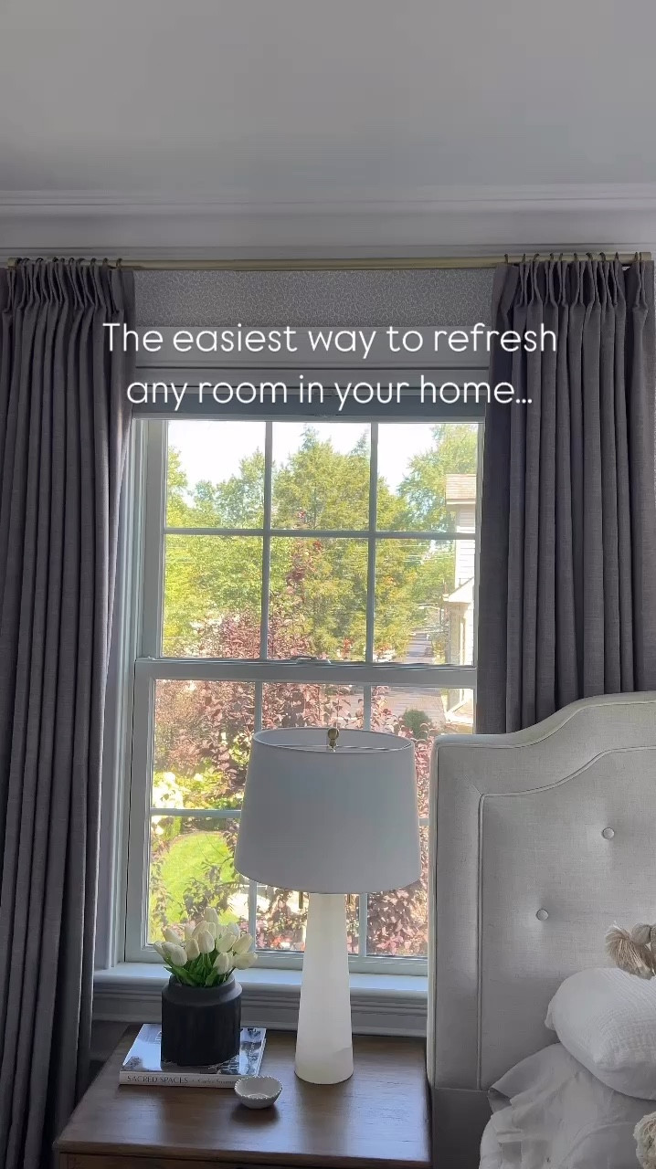 The easiest way to give any room a refresh this season is to hang new curtains! These are my favorite from Two Pages and you can use code GIRLONTHEHUDSON for a discount! 

I have the “ivory white” colorway, pleated and worn a blackout liner for the bedroom. I also opt for the memory training so they arrive perfect and ready to hang (no steaming necessary!) 

#LTKVideo #LTKHome #LTKSaleAlert