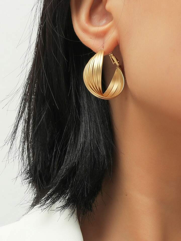 Twist Hoop Earrings | SHEIN