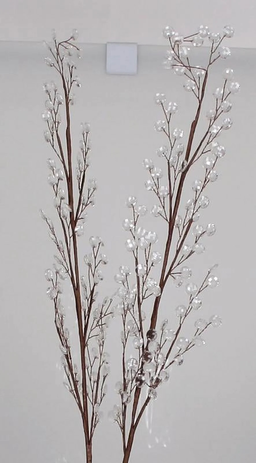 Jodhpuri Acrylic Beaded Floral Spray 27", Clear Beads | Walmart (US)