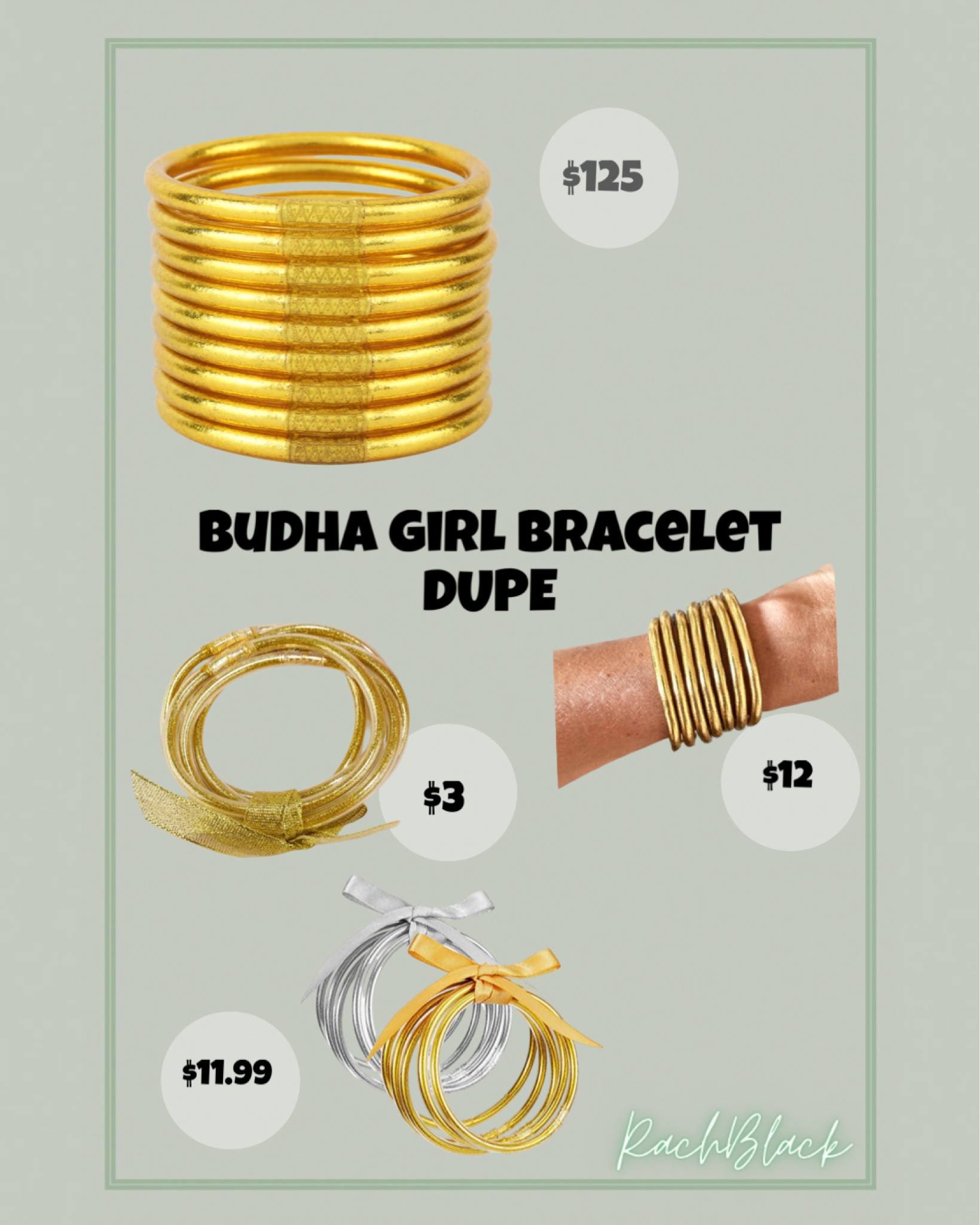 BuDha girl bracelet DUPE 