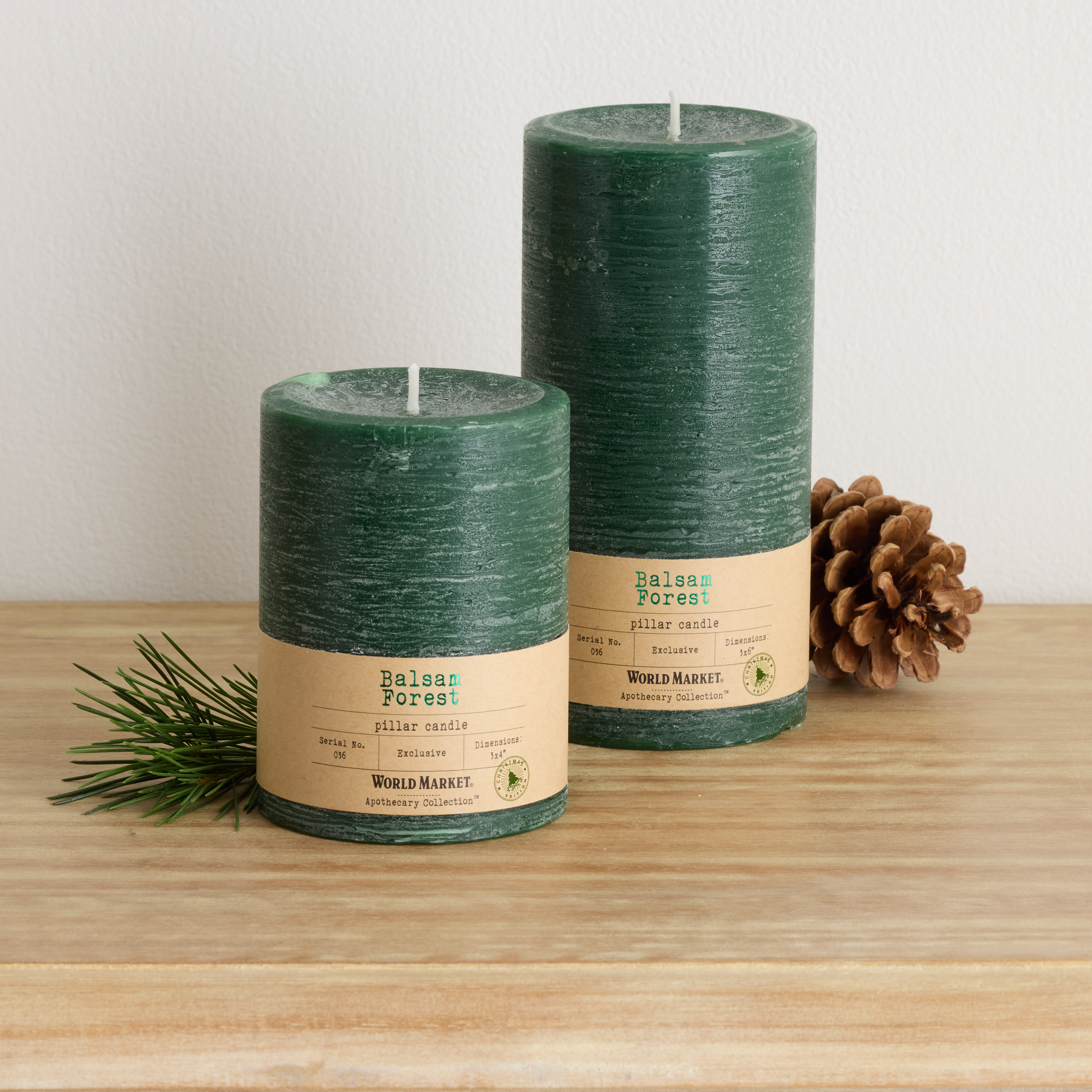 Apothecary Balsam Forest Pillar Scented Candle | World Market
