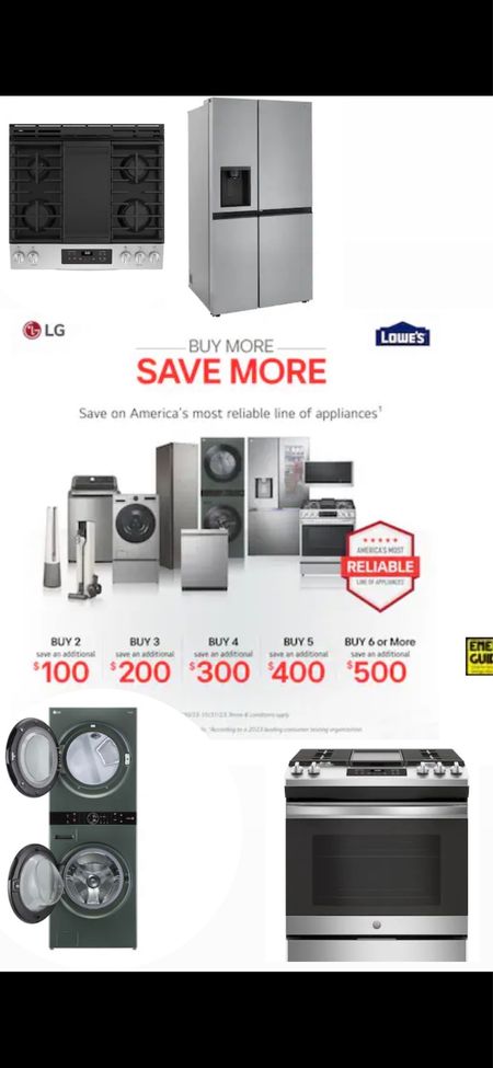 Buy more Save more Sale Bundle at Lowe’s with Labor Day Sale extended to tomorrow 9/6!! These are pretty unbeatable savings on kitchen appliances if you are doing any home remodeling! 



#LTKsalealert #LTKhome #LTKSale