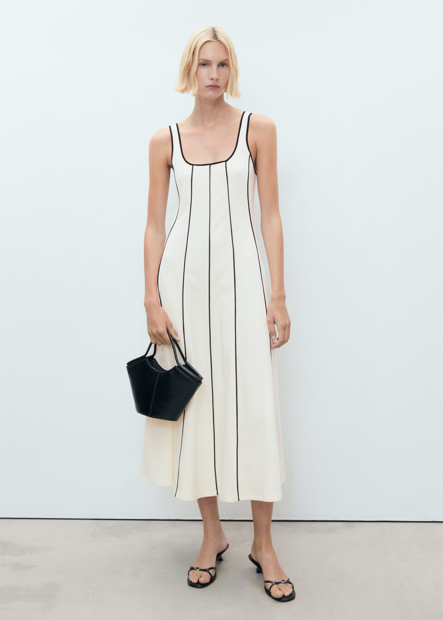 Striped cotton dress - Women | MANGO United Kingdom | MANGO (UK)