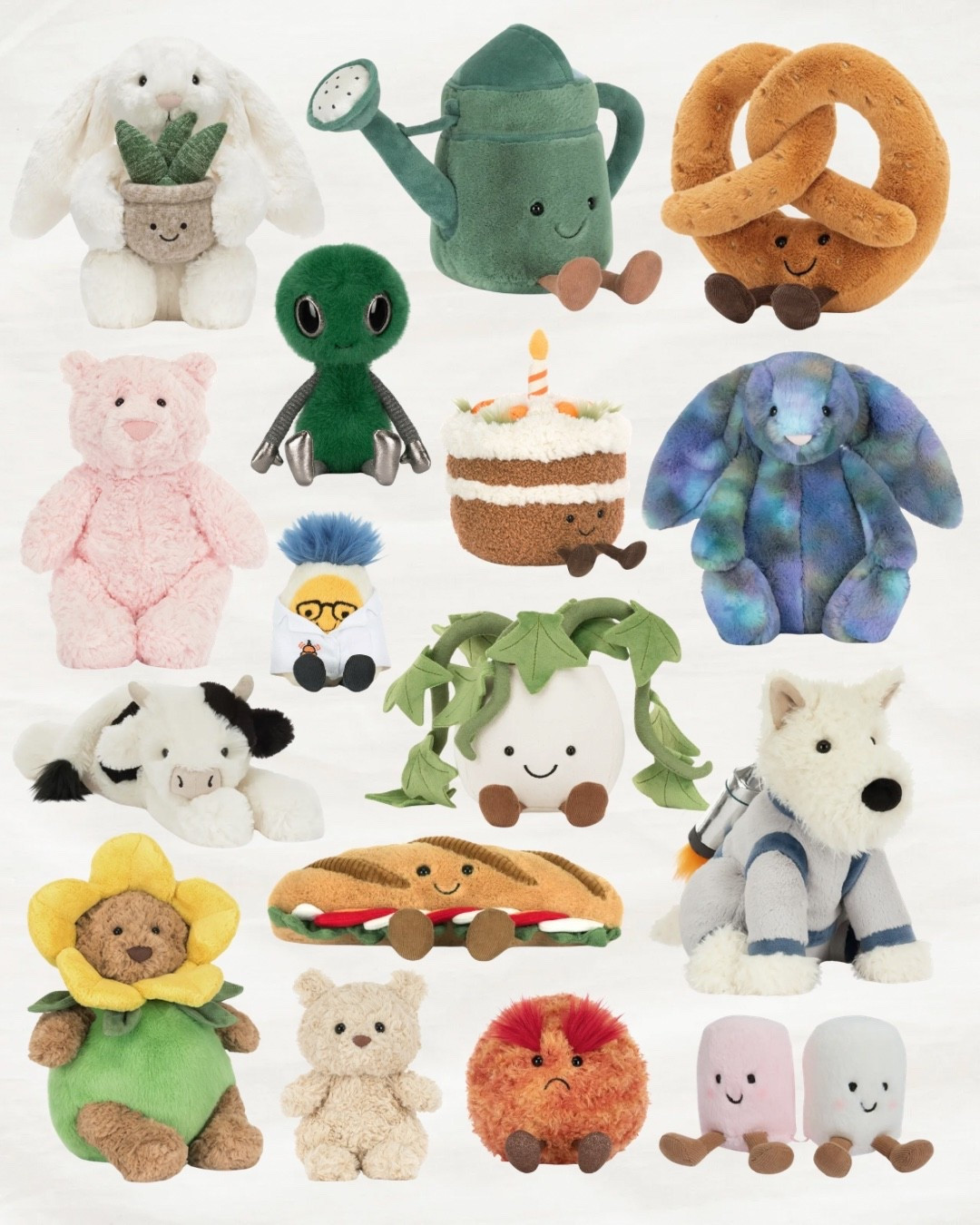 Jellycats currently available at Nordstrom! Free ship for members! 

Keywords: plush, stuffed animal, rabbit, teddy bear, spring, new arrivals, dog, alien, pink, flower, space, bunny, plant, pretzel, carrot cake, scientist

#LTKKids #LTKselfcare #LTKU