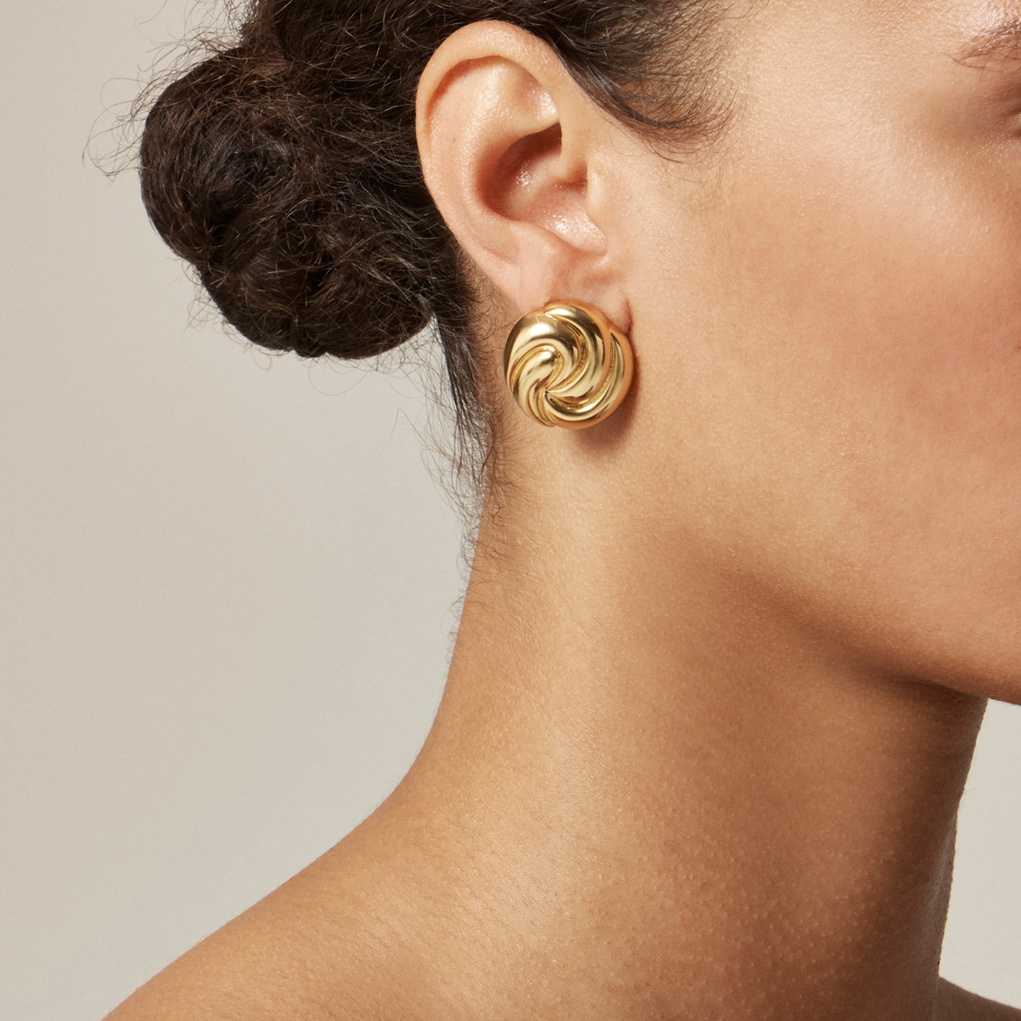 Sculptural button earrings | J. Crew US