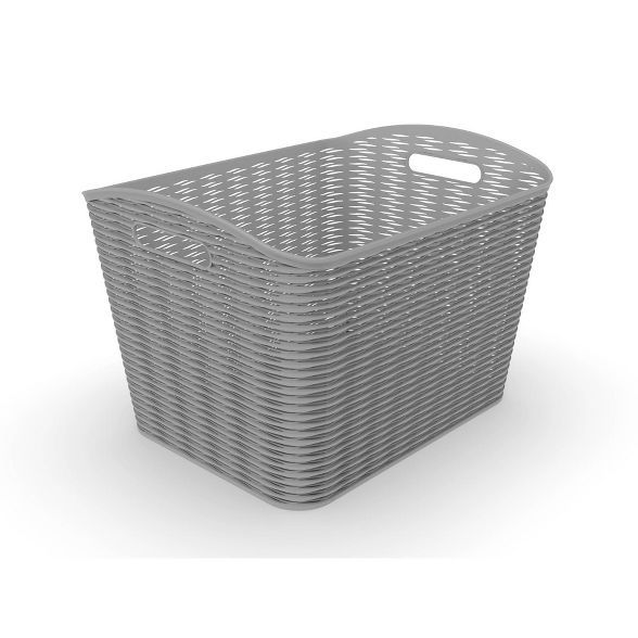 26L Wave Design Curved Basket Gray - Room Essentials™ | Target