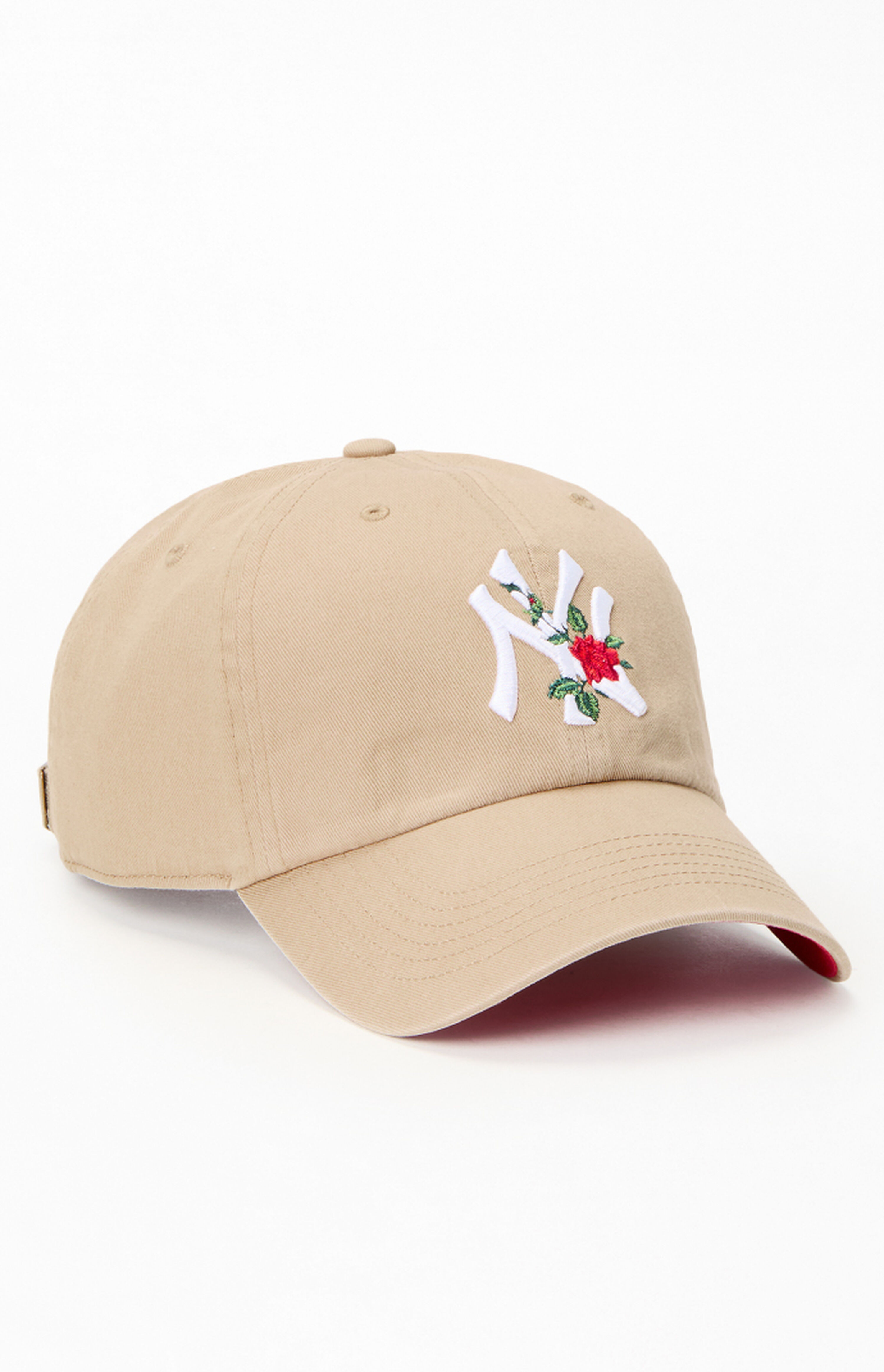 47 Brand Khaki NY Yankees Rose Thorn Dad Hat | PacSun