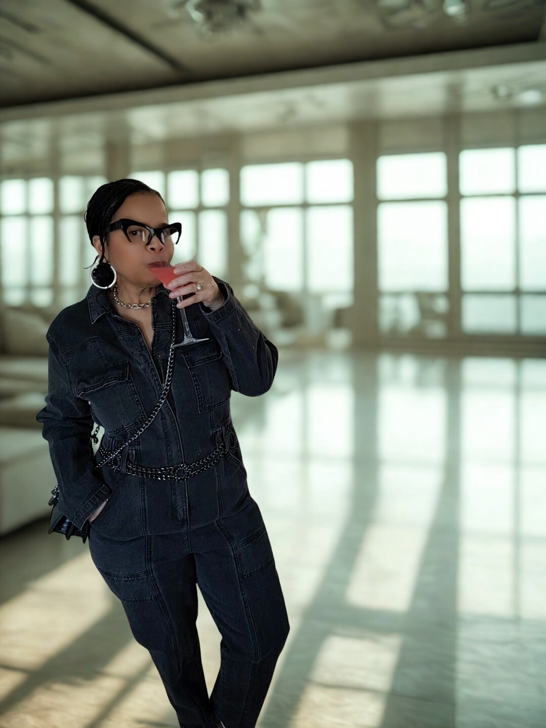 Black denim jumpsuit kind of day. I love a one-and-done outfit that feels effortless but still gives that elevated casual vibe. The chain details + structured fit make this such a chic look for brunch, errands, or a night out. If you love easy outfits that look pulled together, this one’s a must-try. Linking everything on LTK.#OutfitInspo #BlackDenim #ElevatedCasual

#LTKootd #LTKOver40 #LTKFindsUnder100