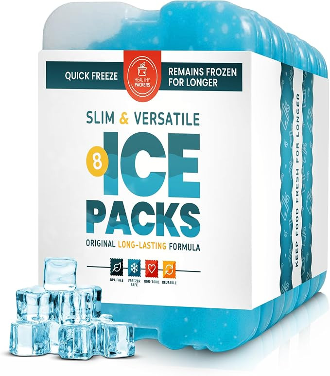 Healthy Packers Ice Packs for Lunch Boxes & Coolers - Freezer Packs - Original Cool Pack | Cooler... | Amazon (US)