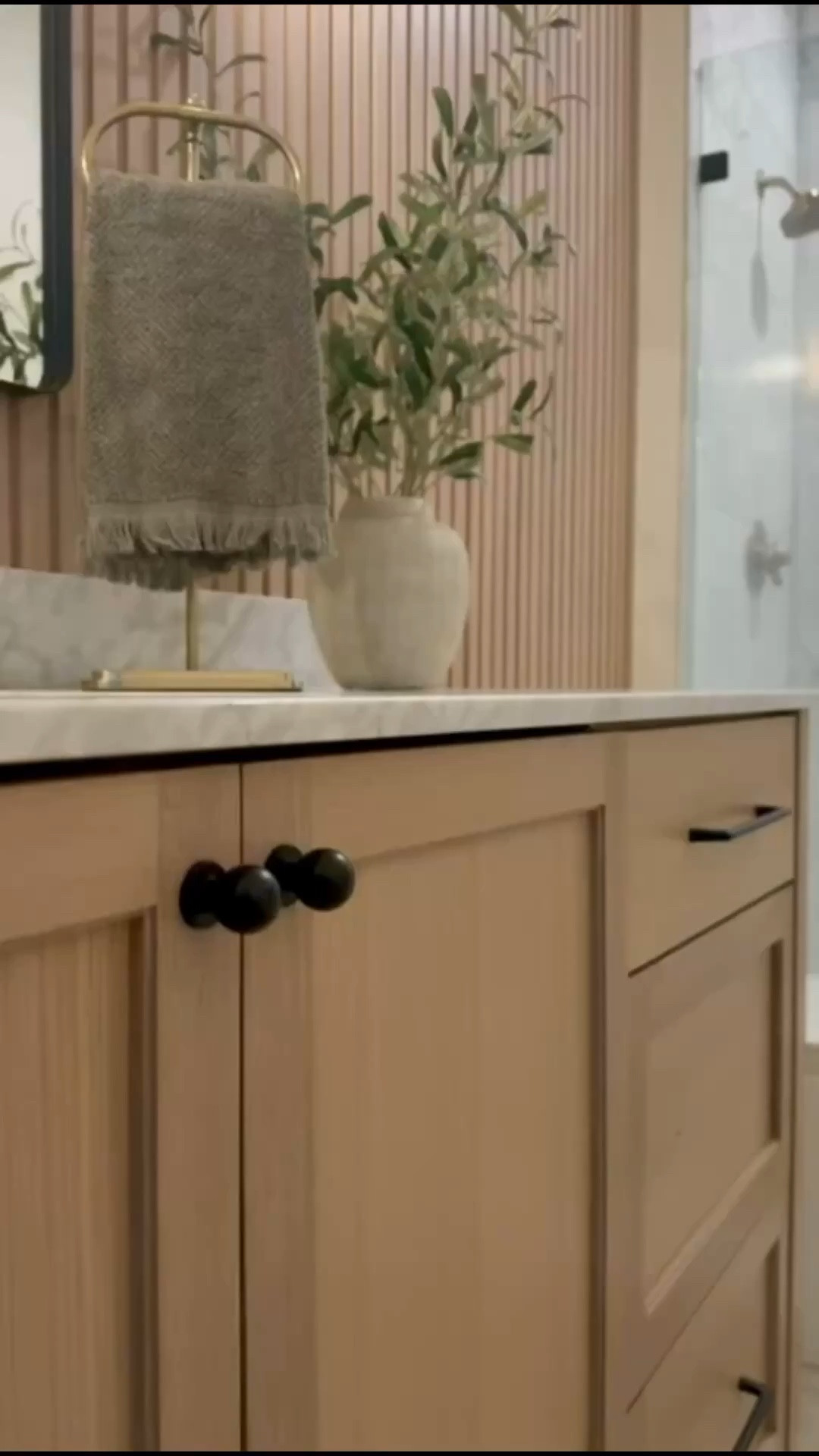 I chose these matte black cabinet knobs to add contrast and a clean, tailored finish to the vanity.

I like how they ground the lighter wood tones and pair easily with warm brass accents for a balanced look.

A small hardware update like this is a simple way to refresh a bathroom without a full remodel.
 @Wayfair 
@Target 


#LTKHome #LTKU #LTKSaleAlert