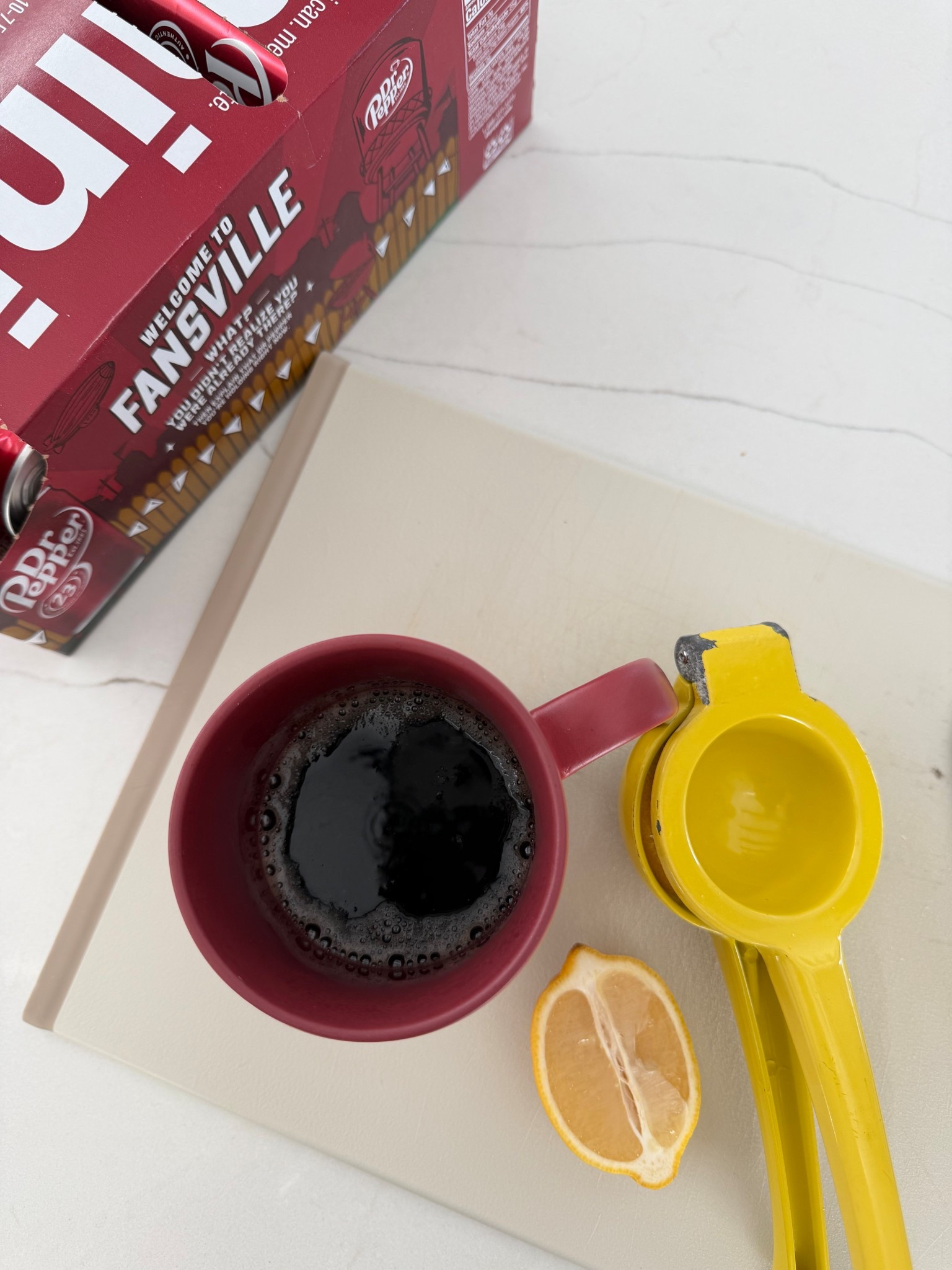 My mom’s recipe for a sore throat! Hot Dr. pepper & lemon. Have you tried it?!

#LTKOver40 #LTKHome