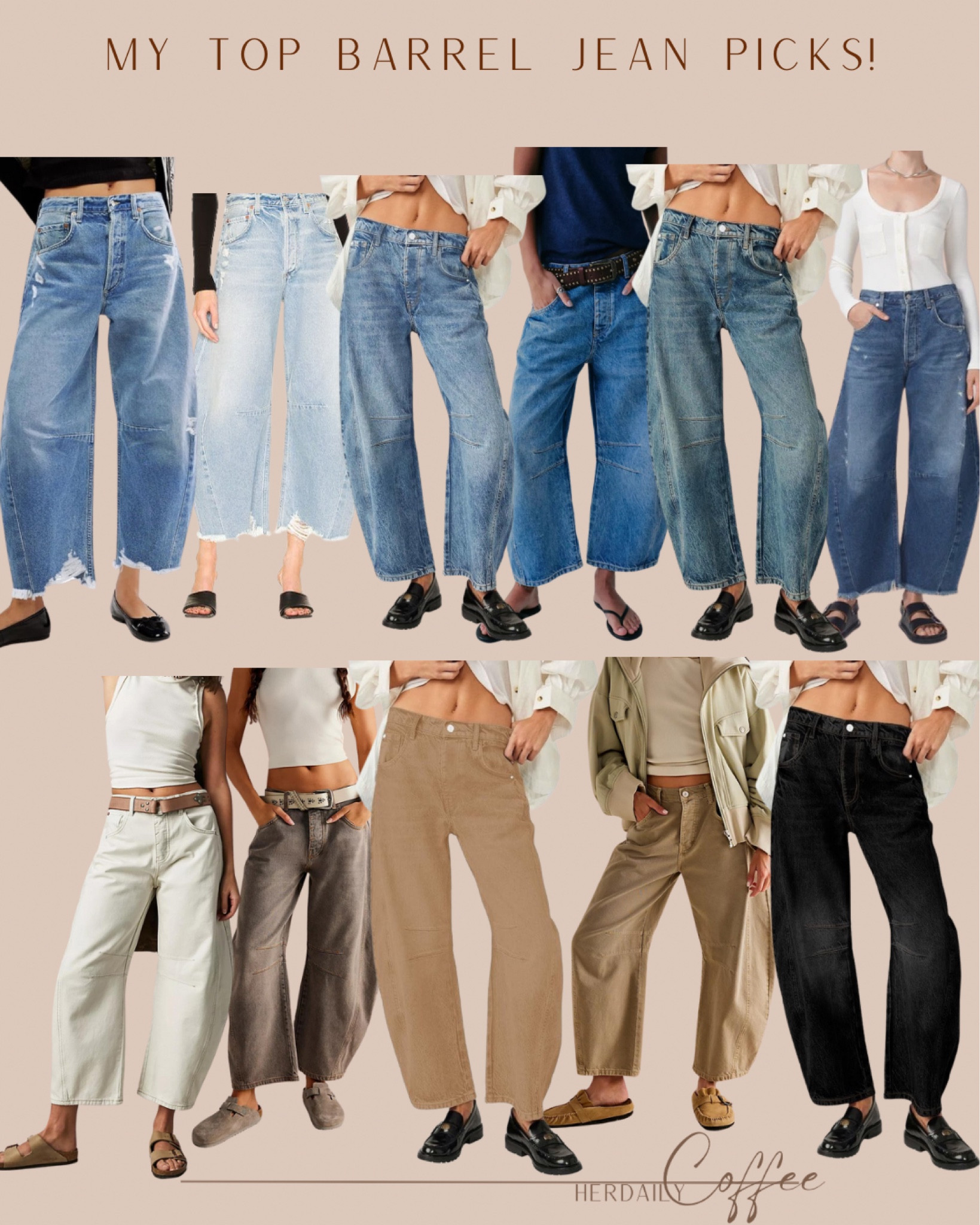 Barrel Jean favorites! These all run true to but have different fits. Some baggier than others. #barreljeans

#LTKStyleTip #LTKFindsUnder50 #LTKFindsUnder100