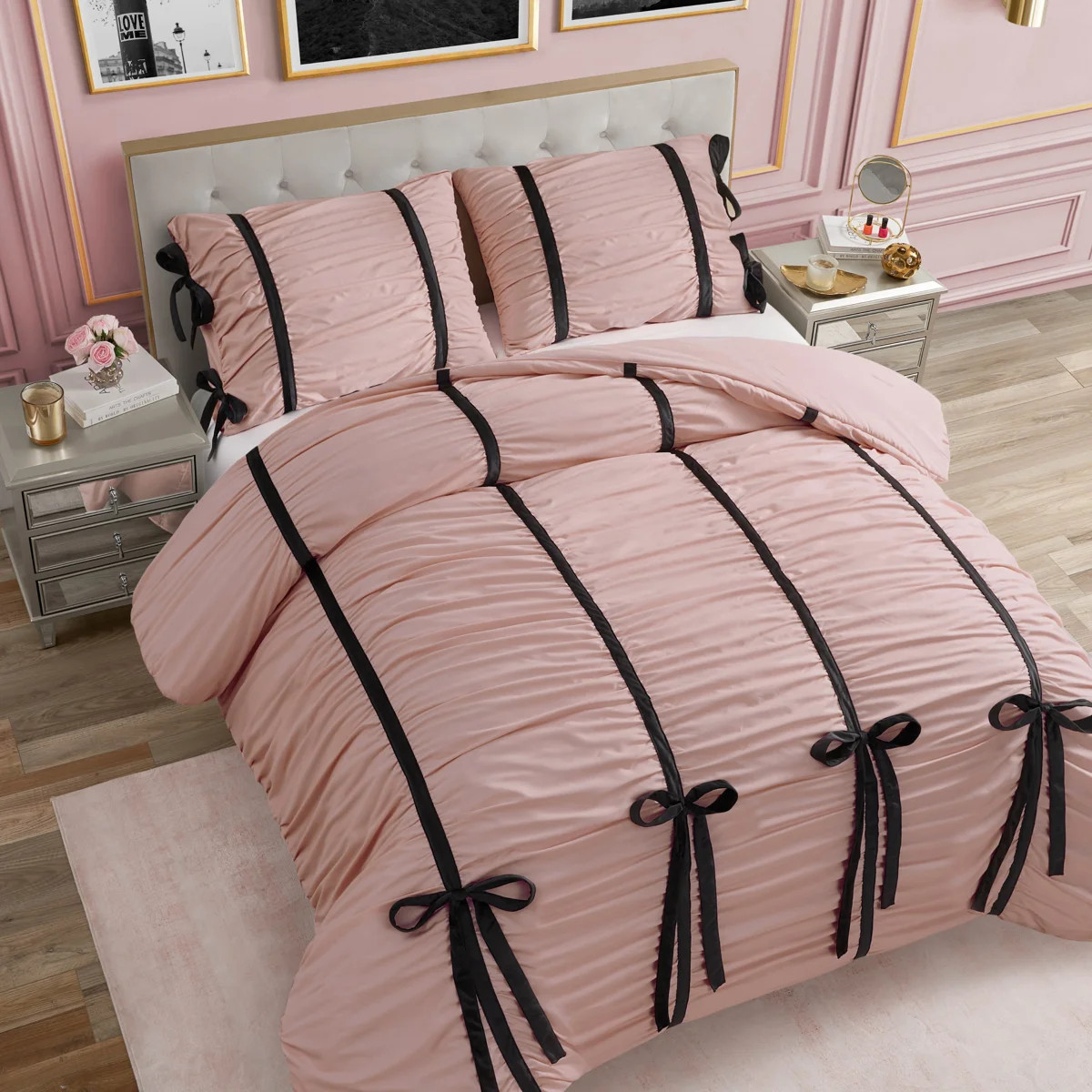 Juicy Couture Amelie Bows Ruched Comforter Sets | Wayfair North America