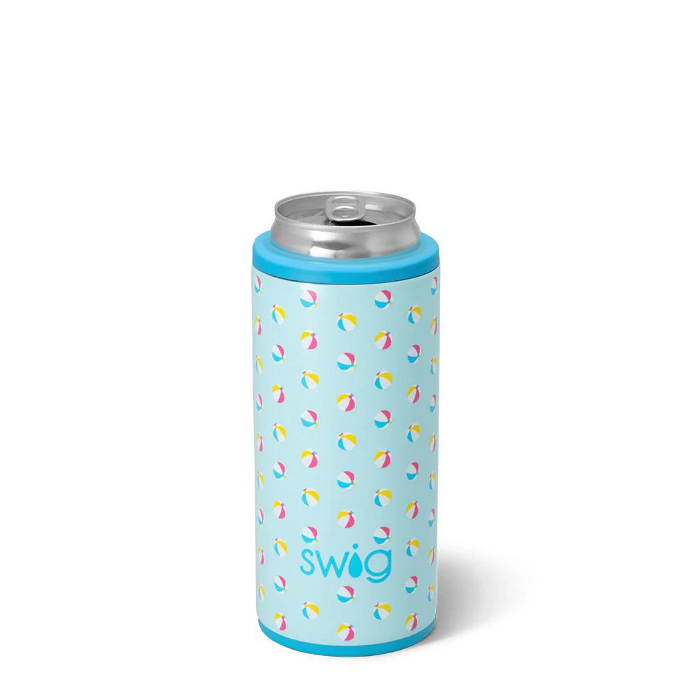 Beach Balls Skinny Can Cooler 12oz | Swig Life