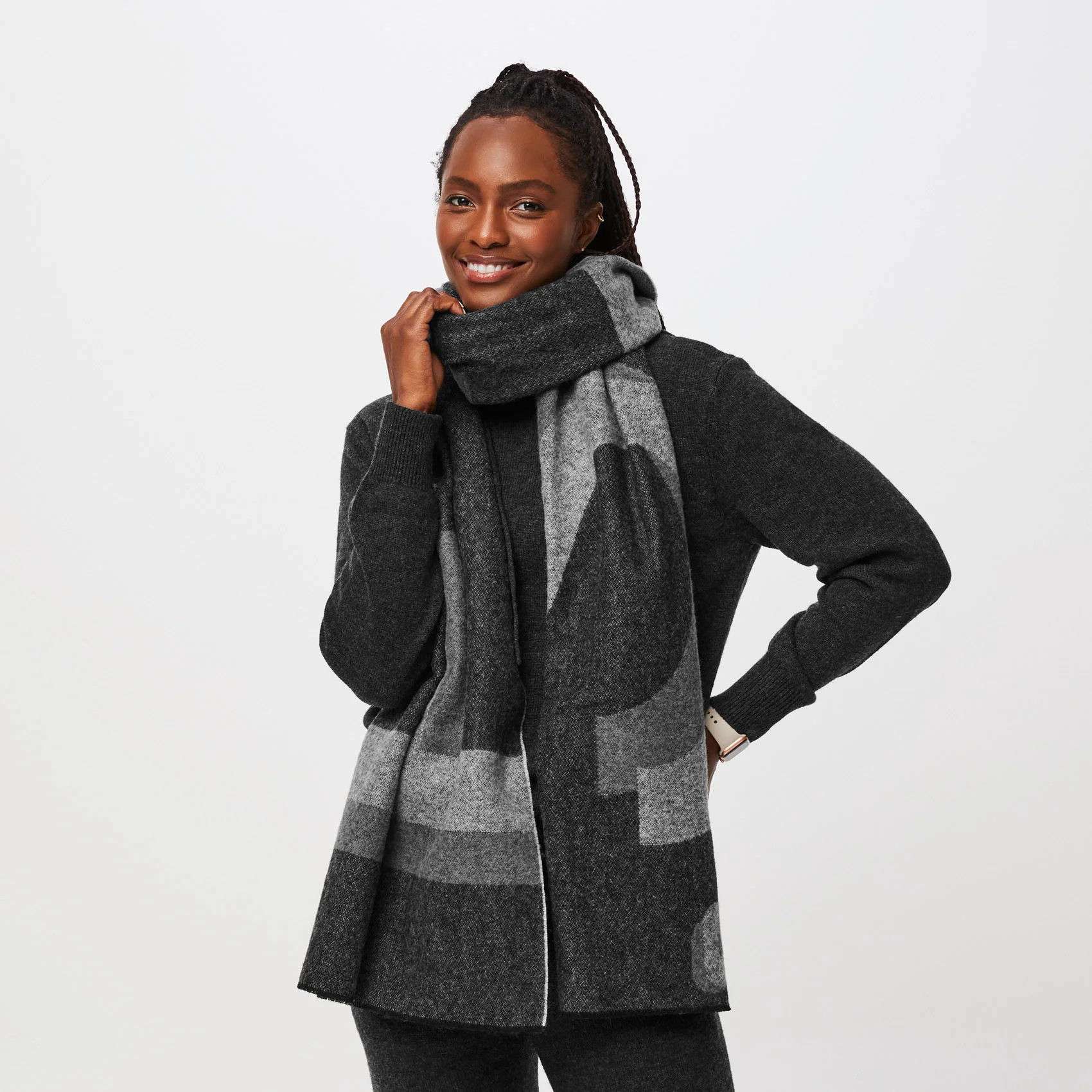 FIGS Logo Scarf - Black | FIGS