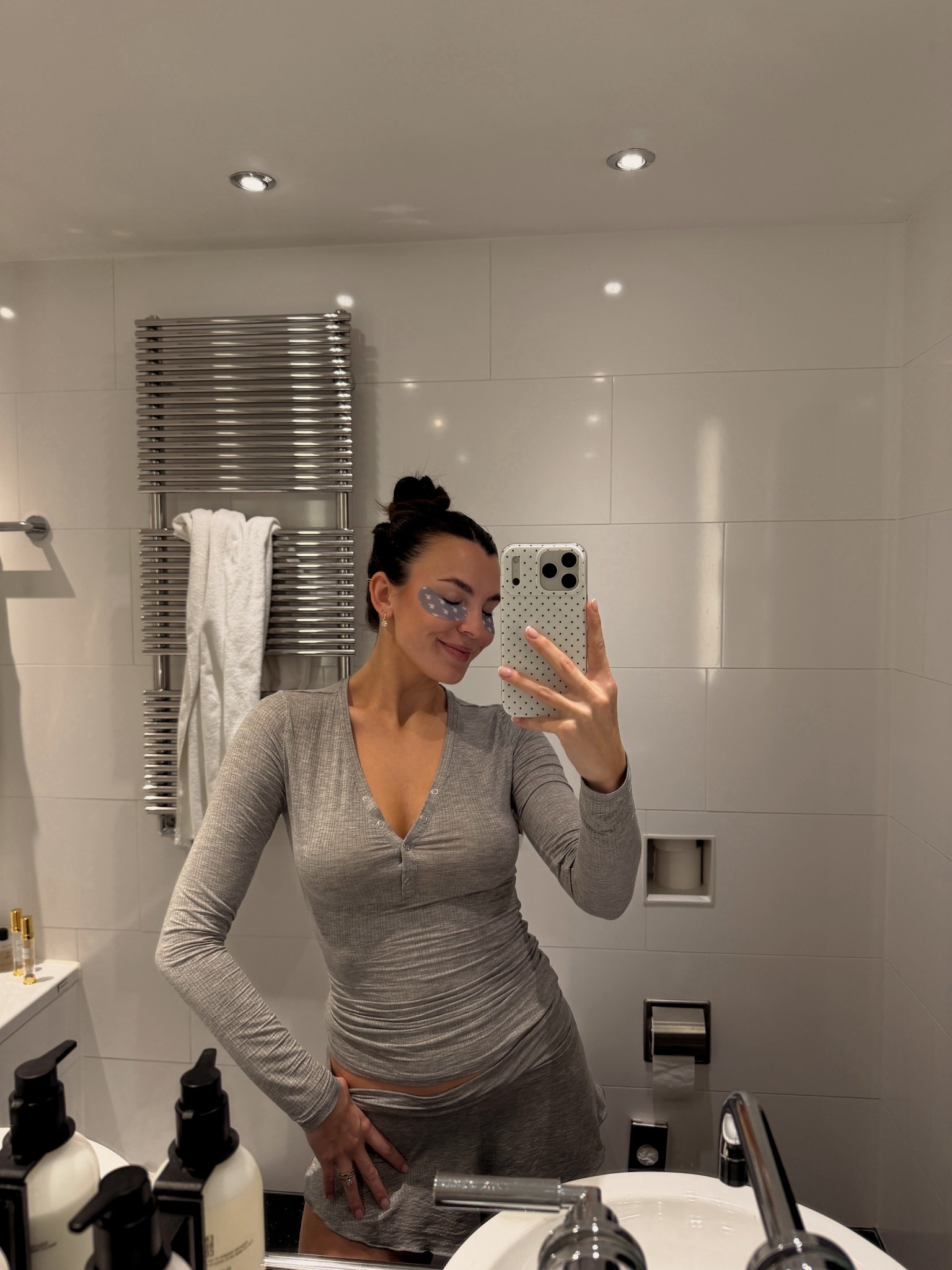 Negative basics look for less!! coziest pjs ever & are identical 👏🏼👏🏼

Amazon, skims, pajamas, lounge wear, revolve, Pilates, cozy, polka dot, iPhone case, rhode, makeup, skin care, nighttime grwm 