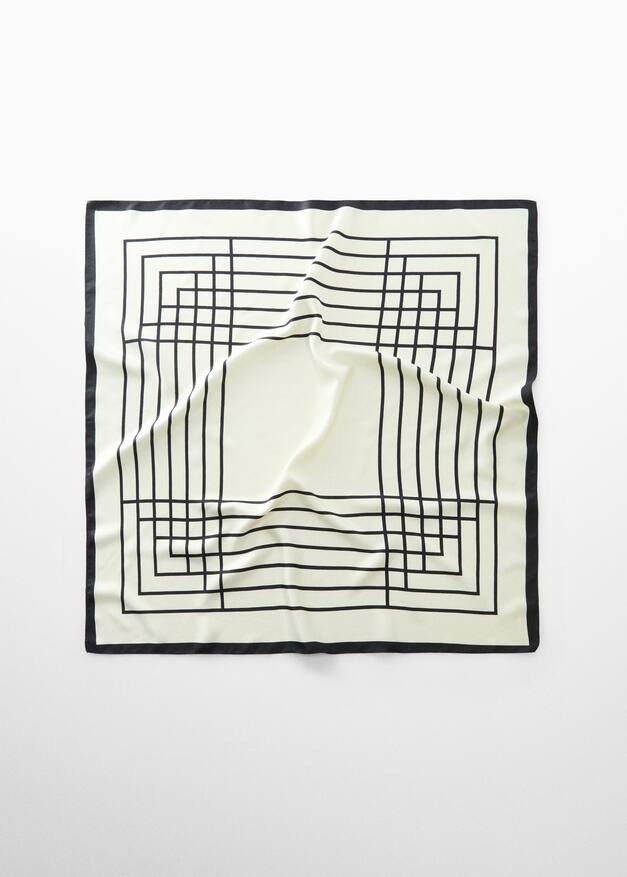Geometric printed foulard -  Women | Mango United Kingdom | MANGO (UK)