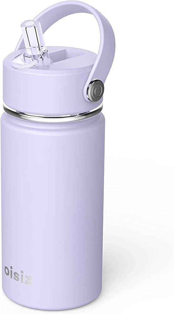 Amazon.com: Oisiz Kids Water Bottle with Straw Lid 14oz, Vacuum Insulated 316 Stainless Steel Wat... | Amazon (US)