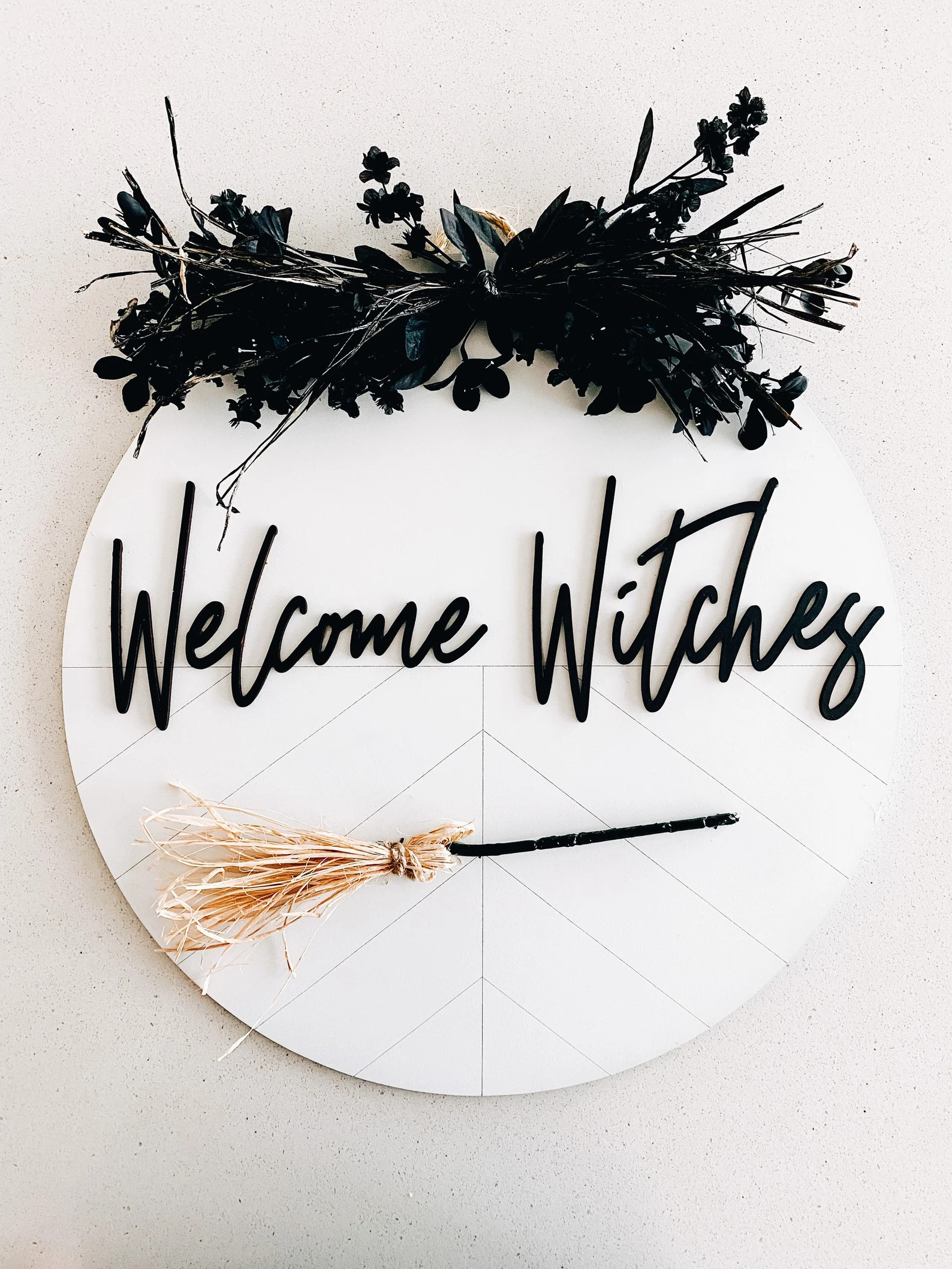 Welcome Witches Halloween Front Door Sign - Etsy | Etsy (US)
