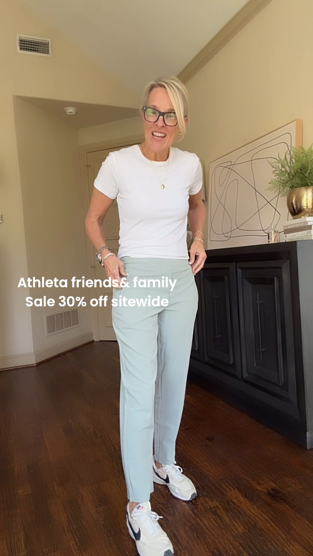 30% off sideline during the @athleta friends and family event 
These are their best selling pants! This exact color was from last year, but it is offered in 10 colors 

Fit - I sized down one size 

These pants are incredibly comfortable lots of stretch, yet look luxe and elevated ￼￼

Top - I sized up one to a medium

Great travel outfit as welll 
￼

#LTKOver40 #LTKSaleAlert #LTKTravel