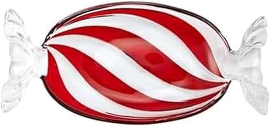 Celebrations by Mikasa Peppermint Christmas Holiday Twist Glass Candy Dish, 13.75 Inch | Amazon (US)