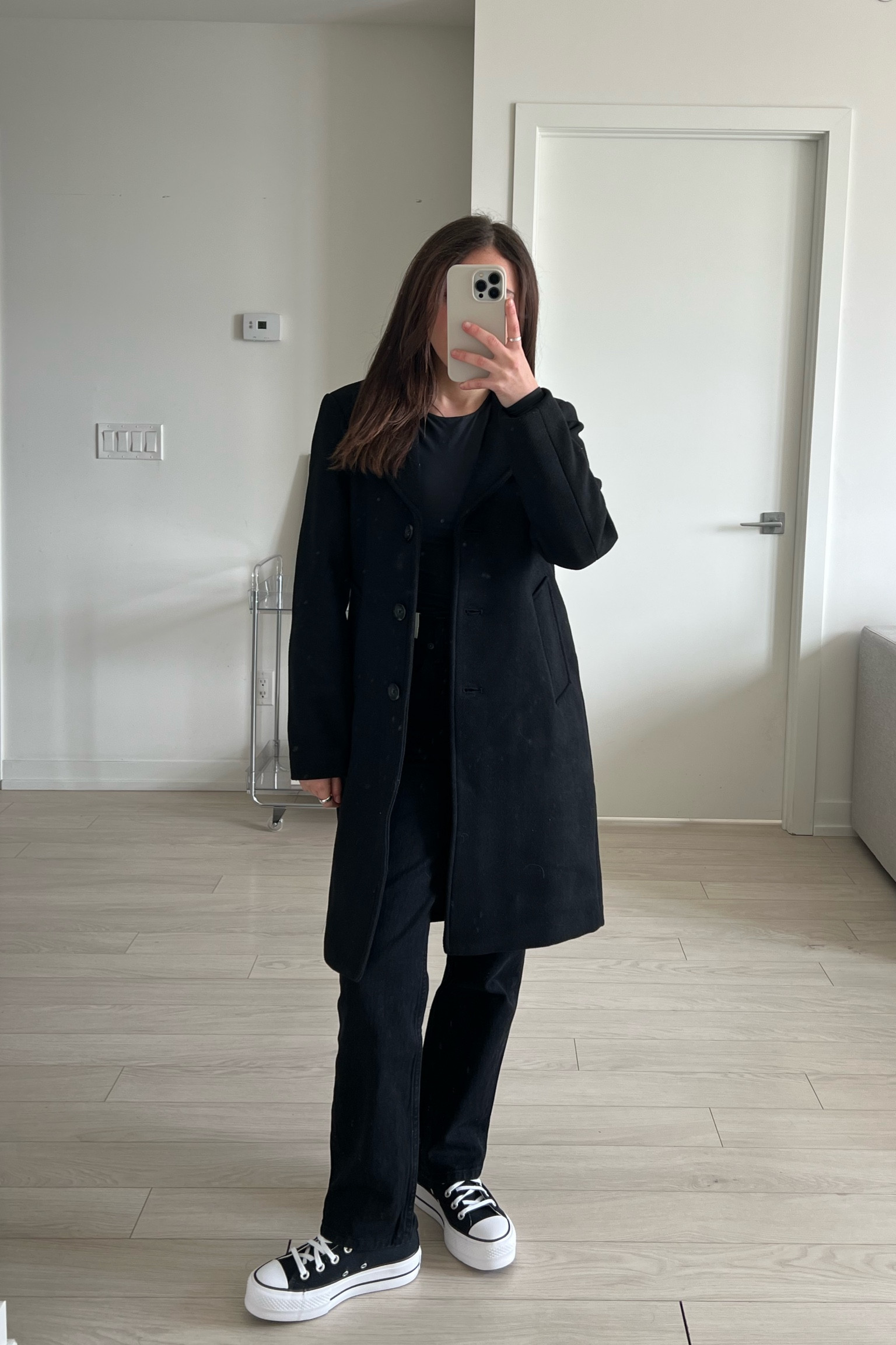 A cute and minimal petite-friendly fall casual fit 

I got a size XXS PETITE in the jacket, and a size 23w EXTRA SHORT in the jeans 

Petite fashion, petite coat, petite jeans 

#LTKunder100 #LTKSale #LTKunder50