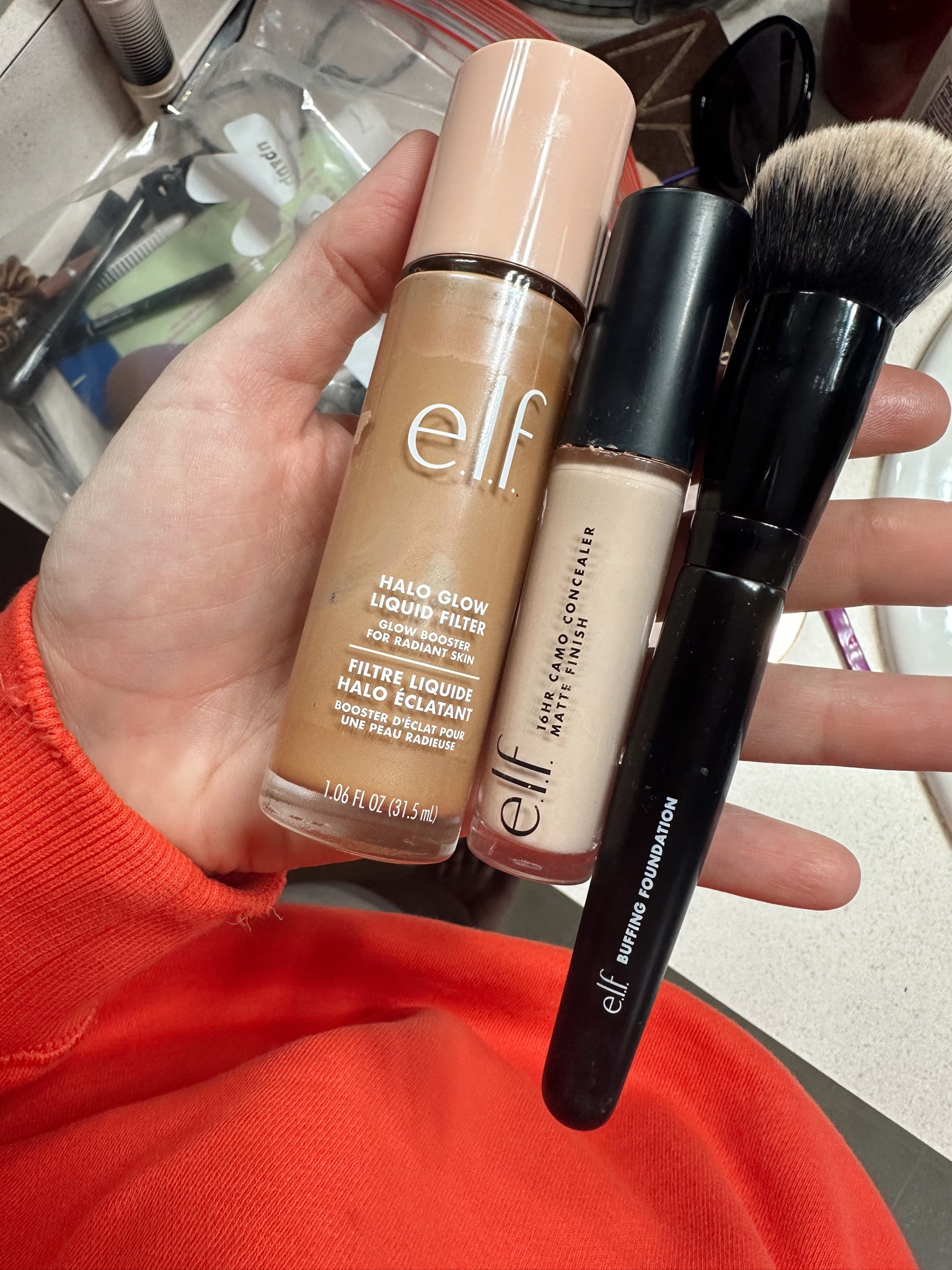 3 e.l.f products I can’t live without ! 
Halo glow liquid filter, buffing foundation brush & 16HR camo concealer matte finish 

#LTKSaleAlert #LTKxelfCosmetics #LTKBeauty