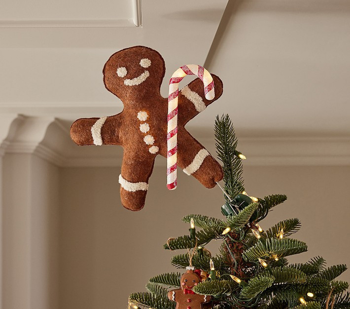 Felted Light-Up Gingerbread Tree Topper | Pottery Barn Kids