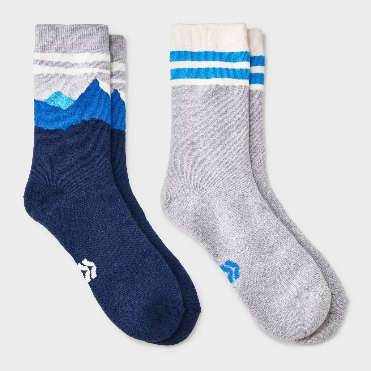 Boys' 2pk Mountain Print Outdoor Crew Socks - All In Motion™ | Target