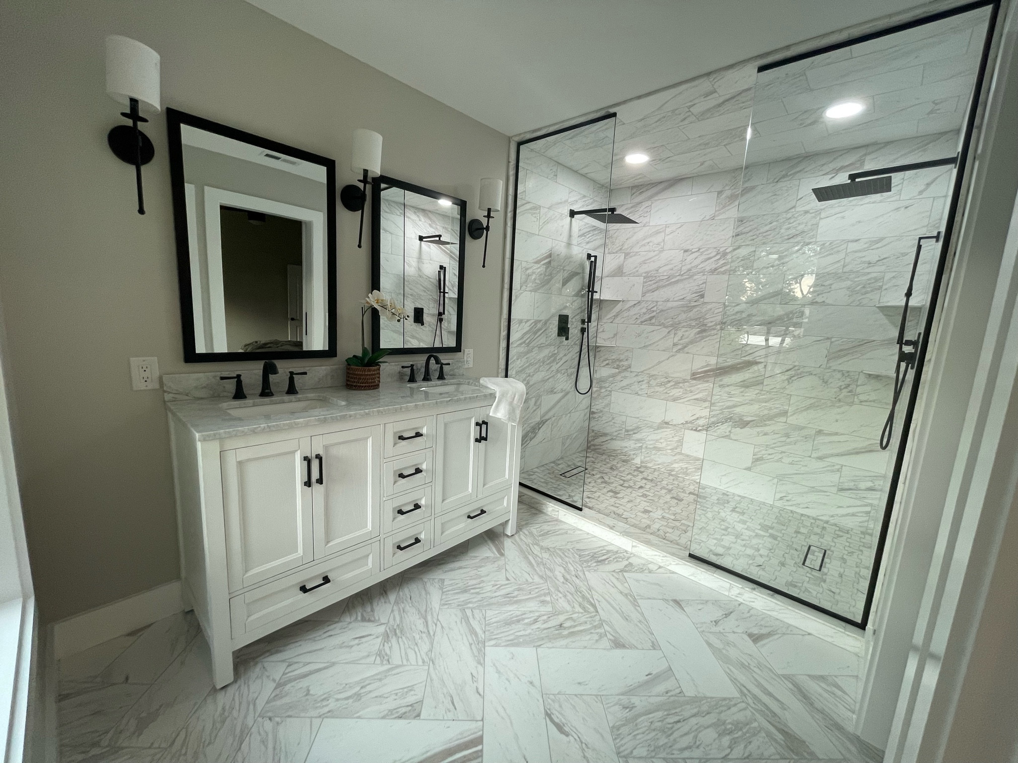 Love this bathroom! 

Tile is from The Tile Shop  

#LTKhome #LTKFind #LTKsalealert