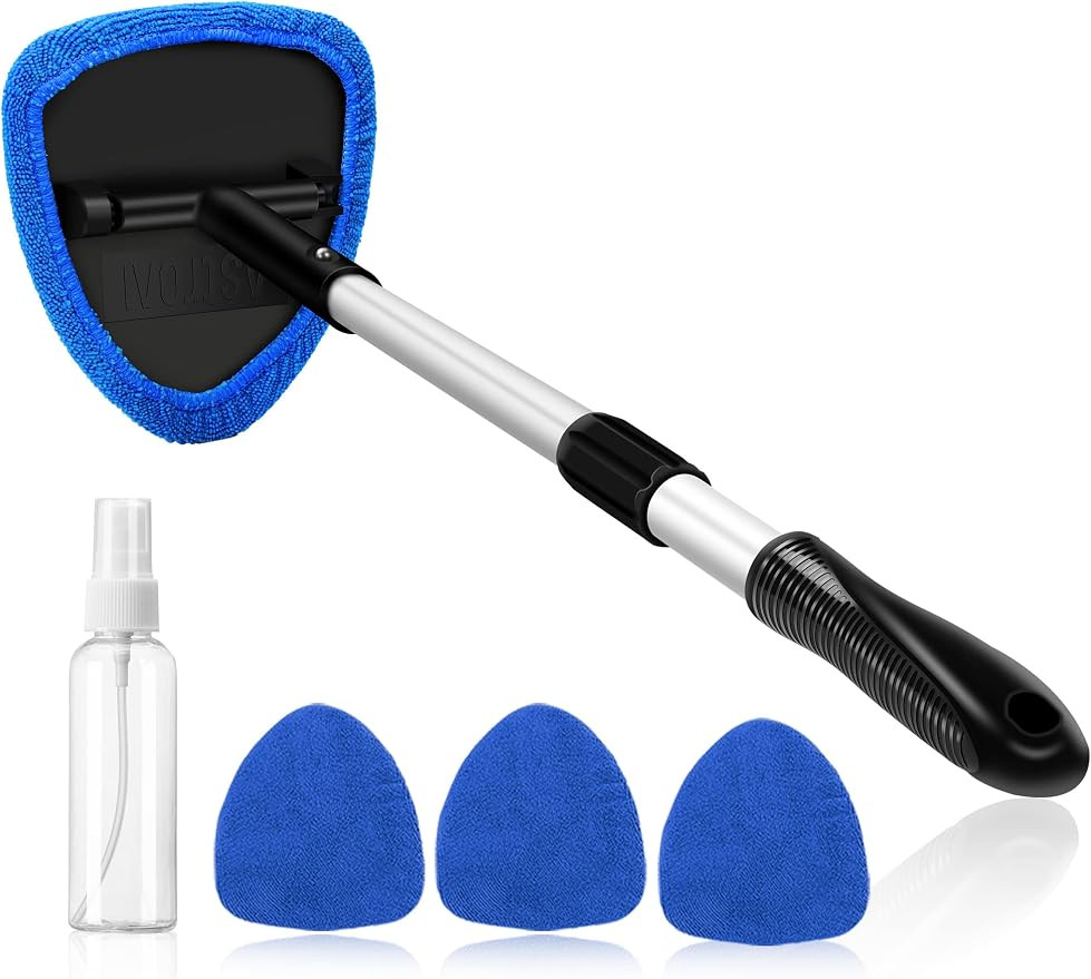 AstroAI Windshield Cleaner, Car Windshield Cleaning Tool Inside with 4 Reusable and Washable Micr... | Amazon (US)