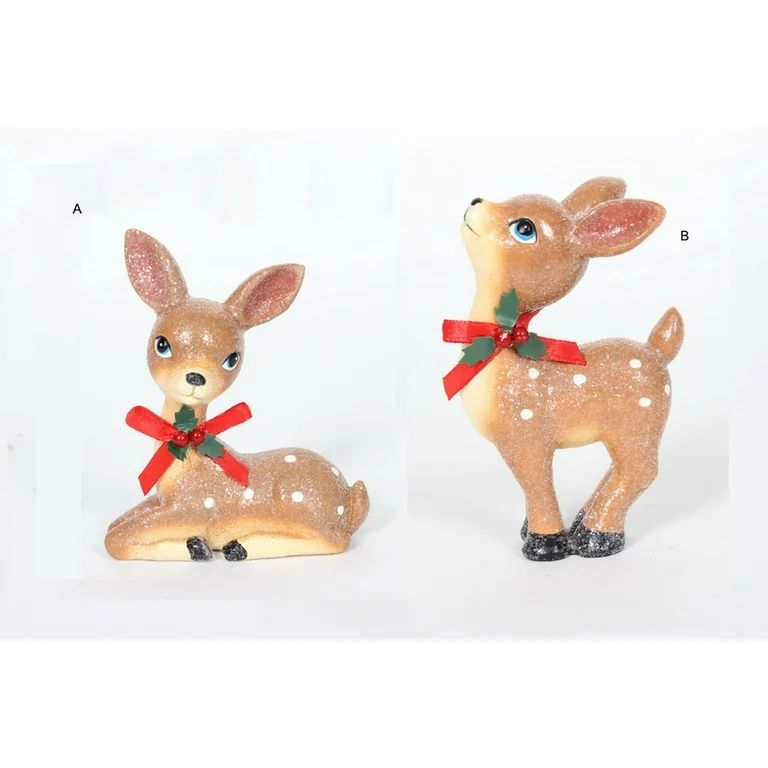 Holiday Time Set Of 2 Mini Deer | Walmart (US)