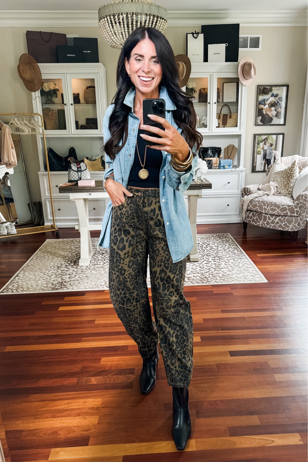 Size small leopard jeans
Small tops 
Fall outfit 

#LTKSeasonal #LTKFindsUnder50 #LTKStyleTip