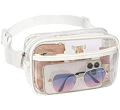 Clear Fanny Pack Stadium Approved - Veckle Clear Belt Bag for Women Men Large Transparent Waist B... | Amazon (US)