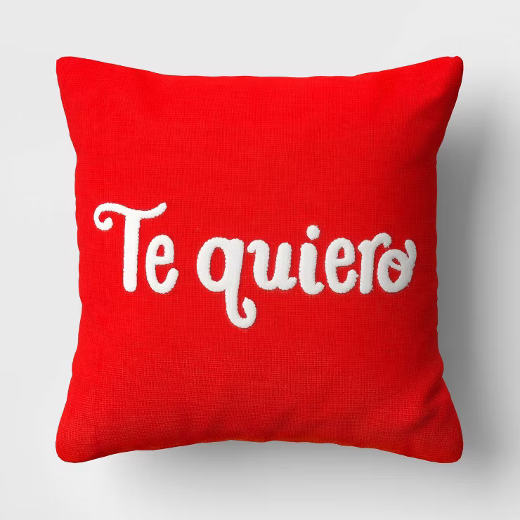 Te Quiero Square Throw Pillow Red - Threshold™ | Target
