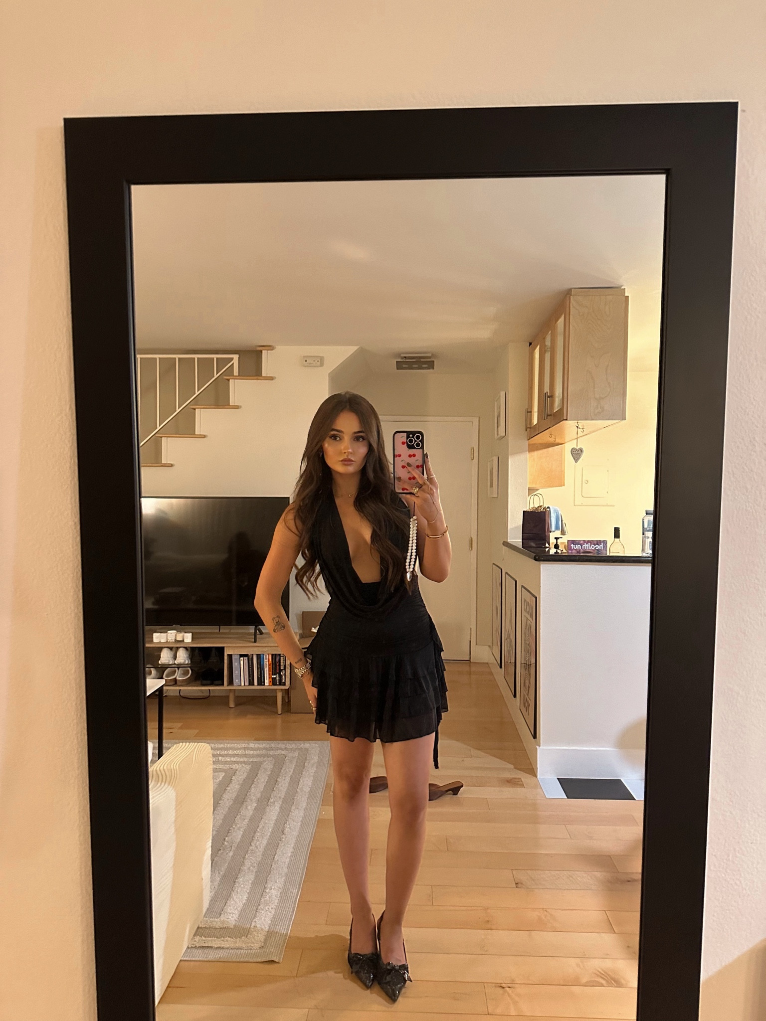 Peppermayo Kyria Frill Mini Dress and Amazon kitten heels 

#LTKStyleTip #LTKParties #LTKShoeCrush