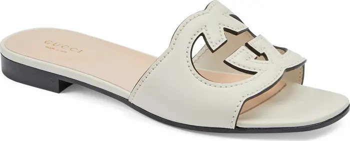 Interlocking G Cutout Slide Sandal (Women) | Nordstrom