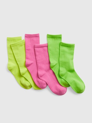 Kids Neon Crew Socks (3-Pack) | Old Navy (US)