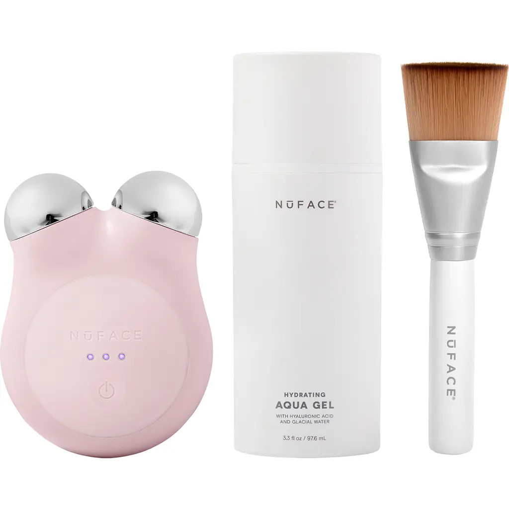 NuFACE® MINI+ Smart On-The-Go Facial Toning Starter Kit $325 Value in Sandy Rose at Nordstrom | Nordstrom