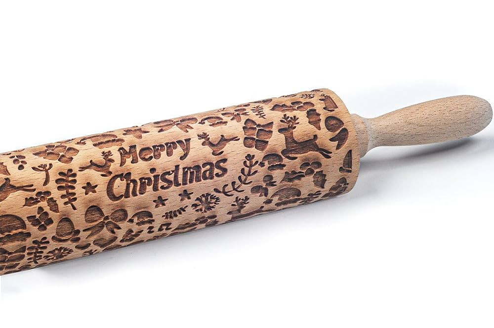 Embossed Rolling Pins, 3D Rolling Pin Pattern with Design Homemade, Suitable for Cookies, Baking,... | Amazon (US)