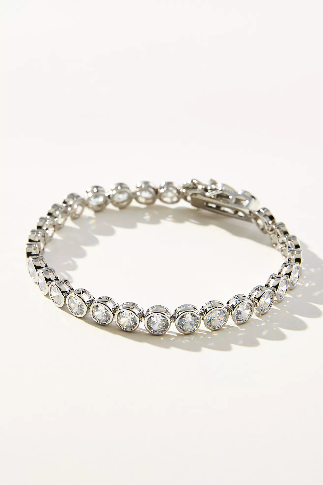 Round Crystal Tennis Bracelet | Anthropologie (US)