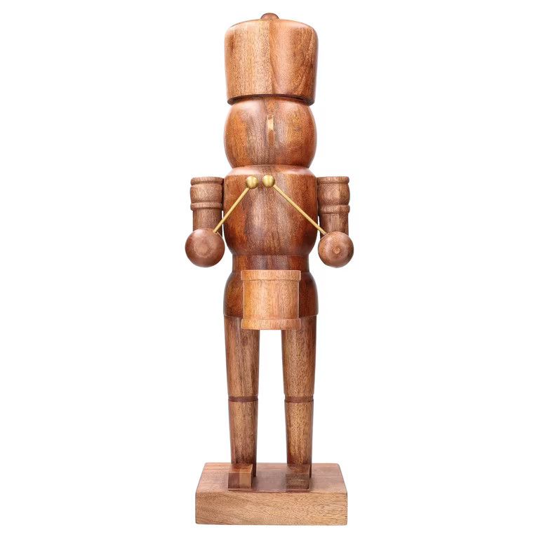 Wood Nutcracker Christmas Decoration, Brown, 23", by Holiday Time | Walmart (US)