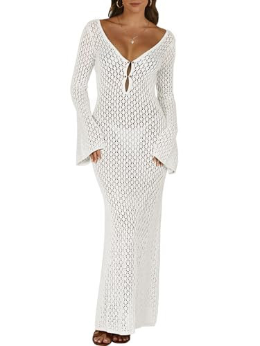 ANRABESS Women Swimsuit Swim Crochet Cover Up Knit Bathing Suit Swimwear 2026 Summer Bodycon Beac... | Amazon (US)