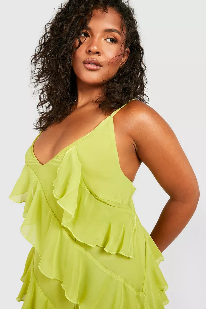 Plus Ruffle Strap Maxi Dress | boohoo (US & Canada)