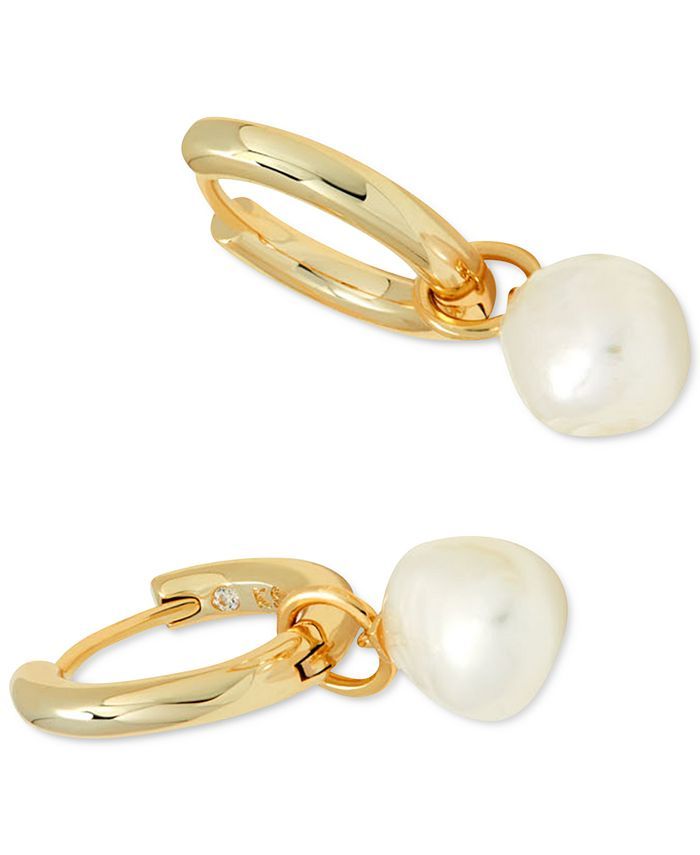 Kendra Scott Baroque Pearl Charm Huggie Hoop Earrings & Reviews - Earrings - Jewelry & Watches - ... | Macys (US)