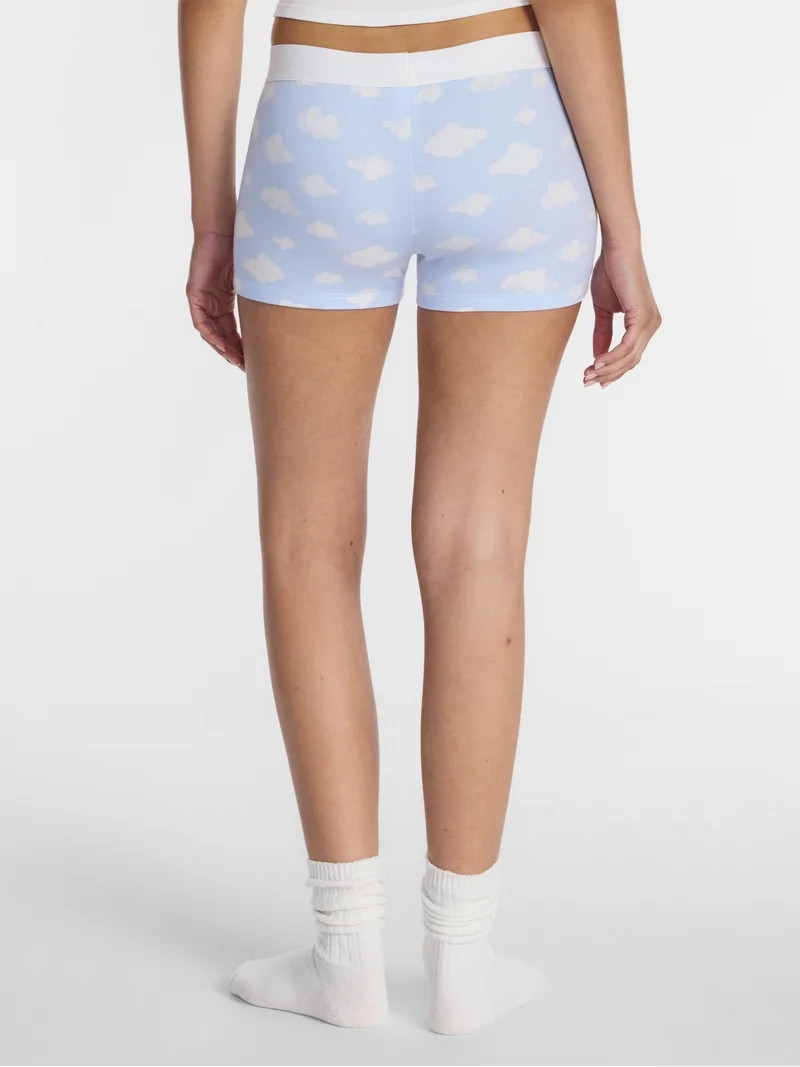No Boundaries Cloud Core Sleepwear Boxer Shorts, 2'' Inseam, Women\u2019s and Women\u2019s Plus X... | Walmart (US)